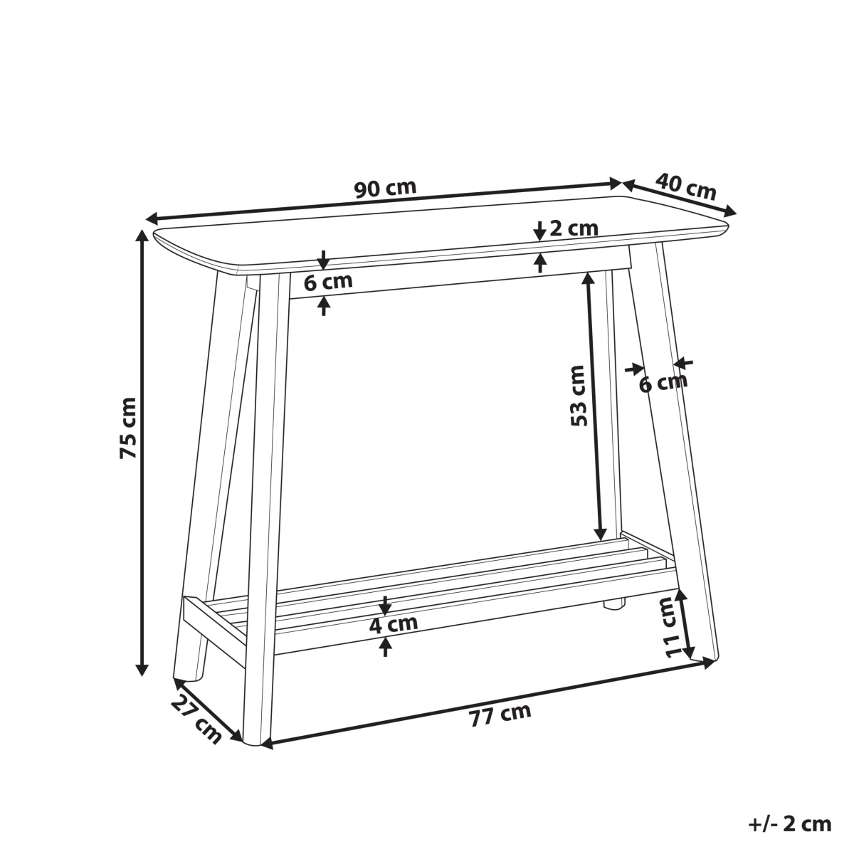 Console Bois Clair TULARE – Image 2