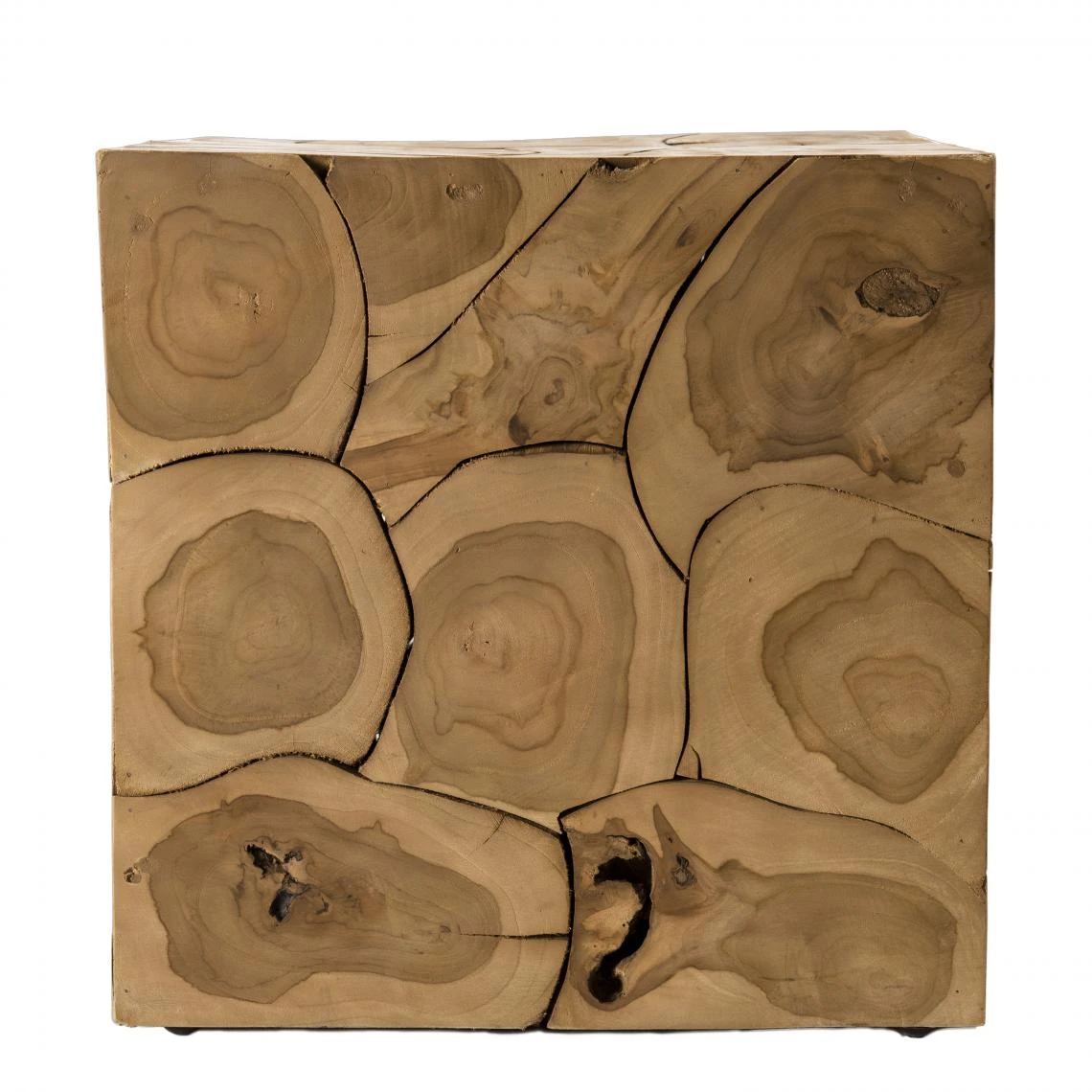 Cube 40x40cm Bois Teck Nature Suva – Image 2