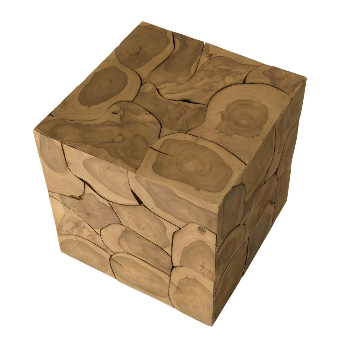 Cube 40x40cm Bois Teck Nature Suva – Image 4