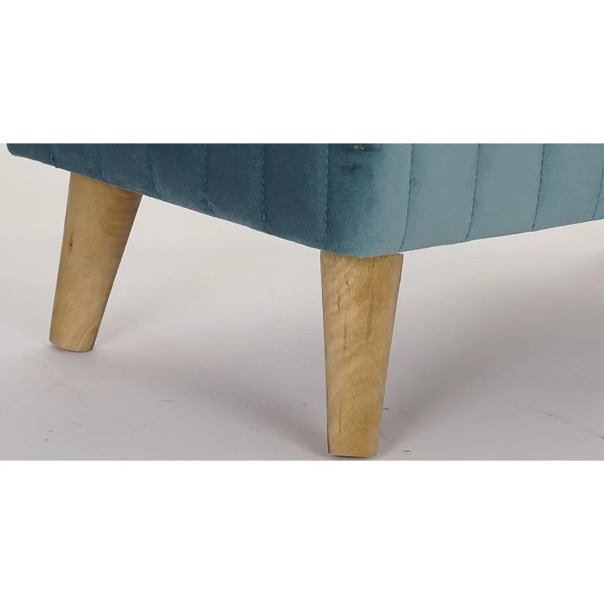 Ensemble De 2 Banquettes Coffres En Bois Et Polyester Coloris Bleu Cie... 4 Ensemble De 2 Banquettes Coffres En Bois Et Polyester Coloris Bleu Cie... – Image 4