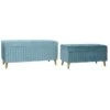 Ensemble De 2 Banquettes Coffres Finition Velours En Polyester Coloris...