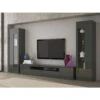 Ensemble Meuble TV Blanc Ou Gris Design MARION
