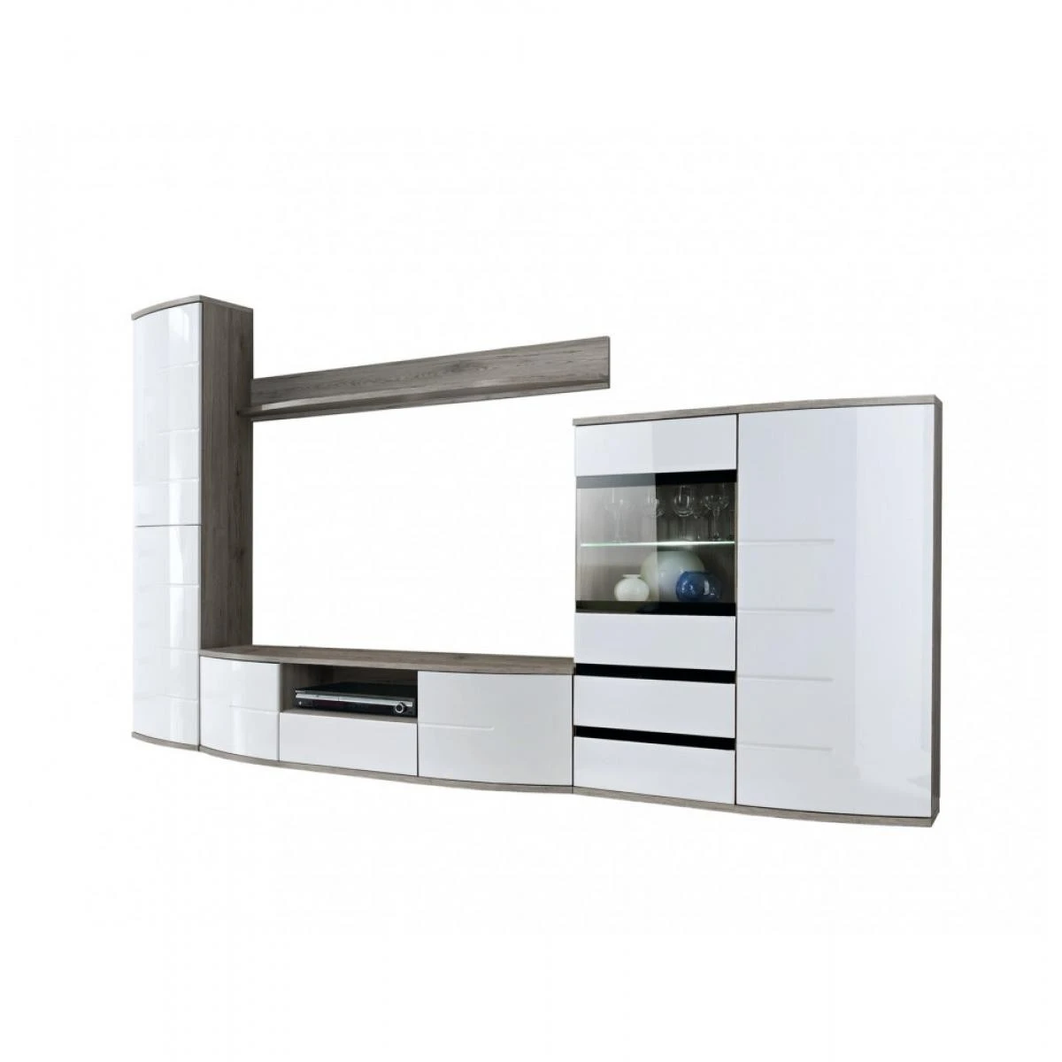 Ensemble Meuble TV Mural - ONTARIO I - 300 Cm X 184 Cm X 48 Cm - Ch?... 1 Ensemble Meuble TV Mural - ONTARIO I - 300 Cm X 184 Cm X 48 Cm - Ch?...