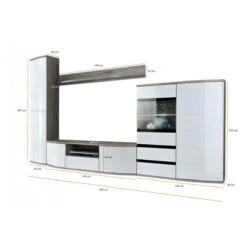 Ensemble Meuble TV Mural - ONTARIO I - 300 Cm X 184 Cm X 48 Cm - Ch?... 7 Ensemble Meuble TV Mural - ONTARIO I - 300 Cm X 184 Cm X 48 Cm - Ch?... -Womo Design Boutique ensemble meuble tv mural ontario i 300 cm x 184 cm x 48 cm chene et blanc 11606632 30490024 1140x1140