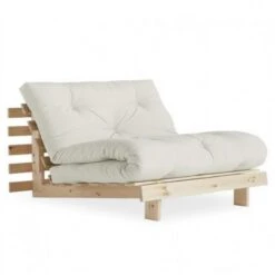 Fauteuil Convertible Futon ROOTS Pin Naturel Coloris Naturel Couchage ...