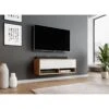 Furnix Meuble Tv/ Meuble Tv Suspendu ALYX 100 X 32 X 34 Cm Style Indus...
