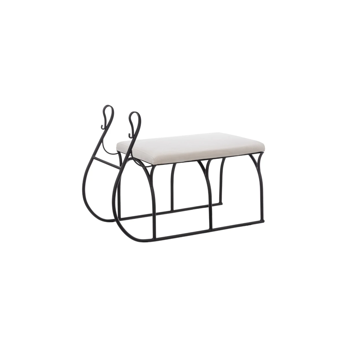 Grand Modèle Banquette Luge En Métal L80cm - FEERIC CHRISTMAS 1 Grand Modèle Banquette Luge En Métal L80cm - FEERIC CHRISTMAS