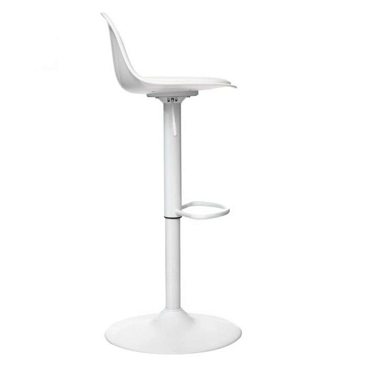 Lot De 2 Chaises De Bar En Polypropylène Coloris Blanc - Diamètre 45... – Image 2