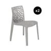 Lot De 2 Chaises Design Grise GRUYER