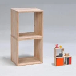 Lot De 2 Cubes En Hêtre Massif NOA / Naturel