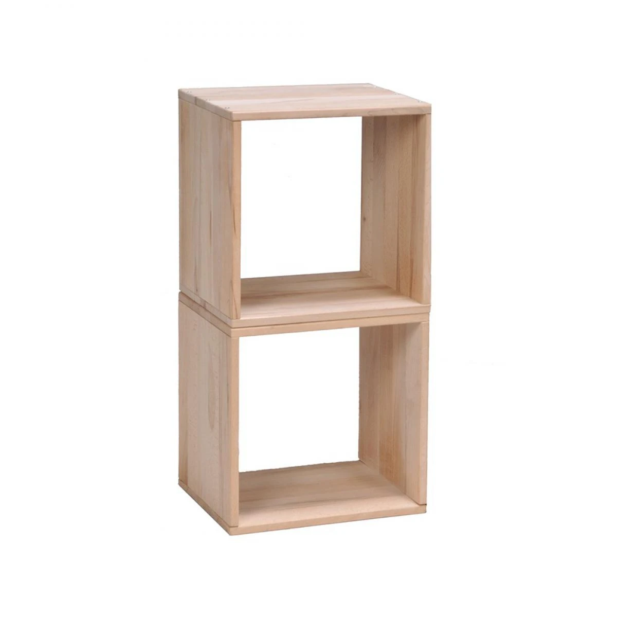 Lot De 2 Cubes En HĂȘtre Massif NOA / Naturel â Image 2