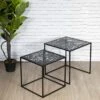 Lot De 2 Tables D'appoint Gigognes 40cm Ajourées UTICA