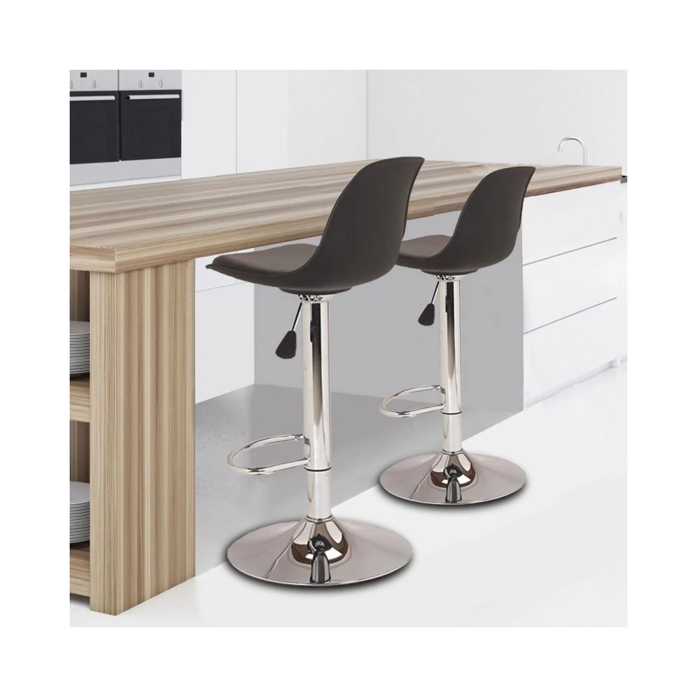 Lot De 2 Tabourets De Bar KARL Design Noir – Image 4