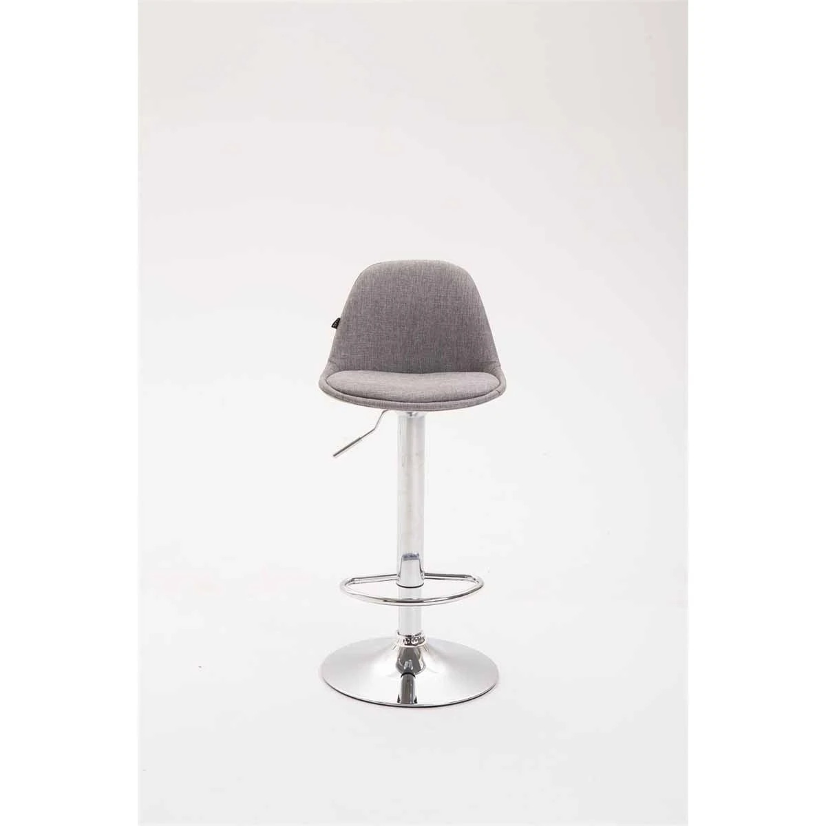 Lot De 2 Tabourets De Bar En Tissu Gris Et Cadre En Métal Hauteur Ré... – Image 2