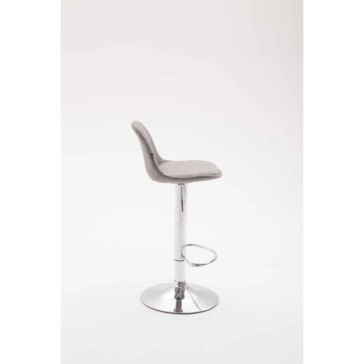 Lot De 2 Tabourets De Bar En Tissu Gris Et Cadre En Métal Hauteur Ré... – Image 3