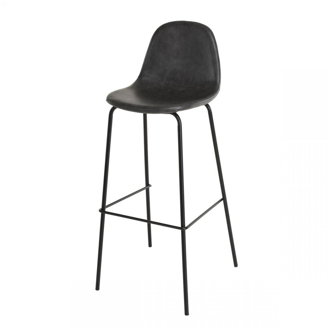 Lot De 2 Tabourets De Bar TOM John Gris Anthracite Hauteur D'Assise 80... – Image 2