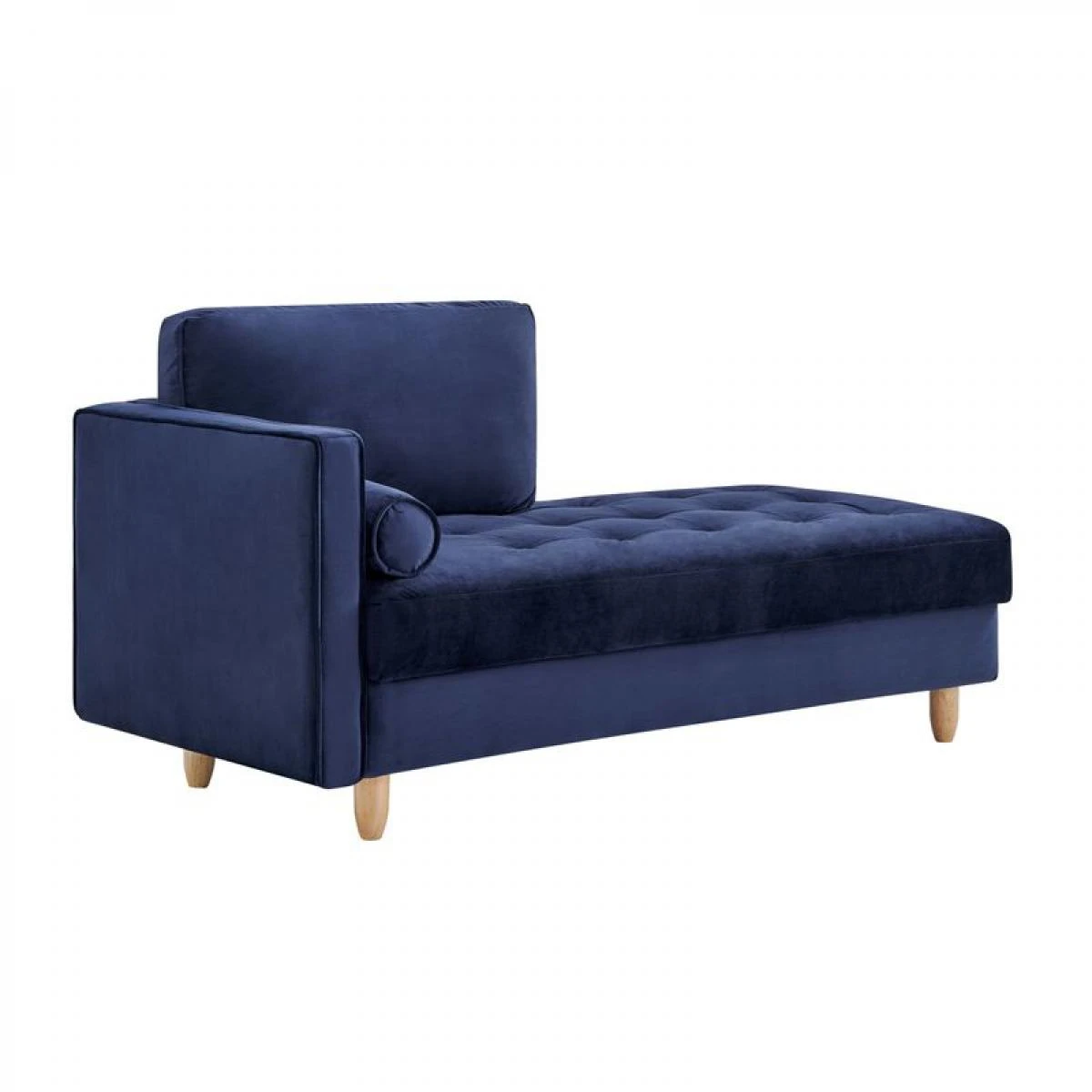 Méridienne BOUDOIR Tissu Velours Bleu Foncé