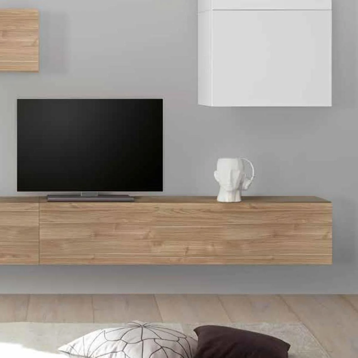 Meuble Suspendu Couleur Bois Clair CUBO – Image 2