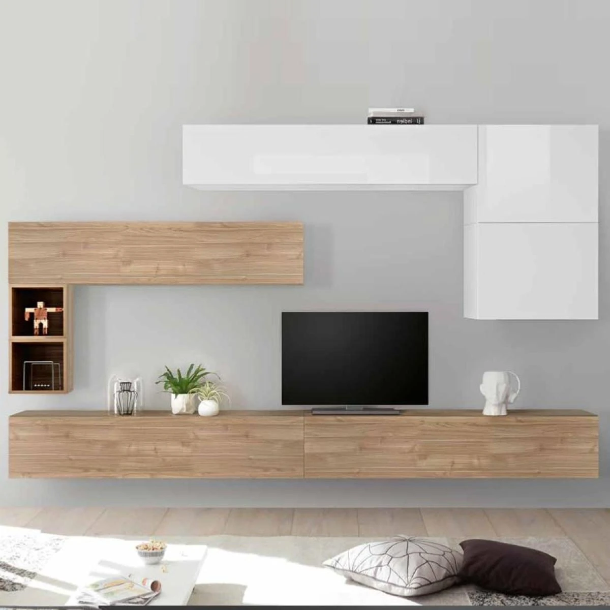 Meuble Suspendu Couleur Bois Clair CUBO – Image 3