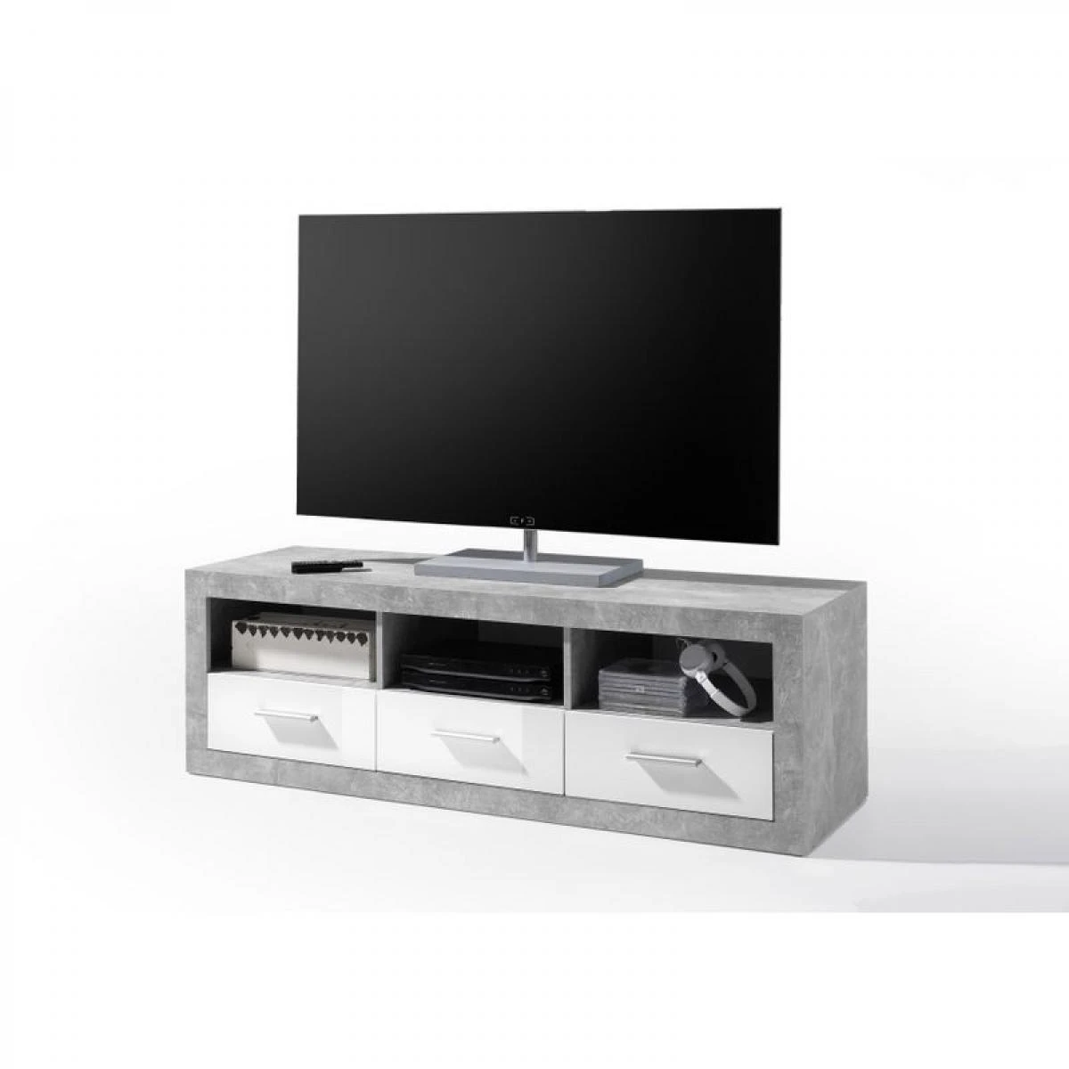 Meuble TV MATT Béton/blanc – Image 5