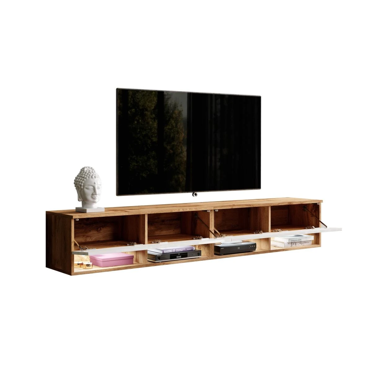 Meuble Tv / Meuble Tv Suspendu ALYX 200 (2x100) X 32 X 34 Cm Style Con... – Image 3