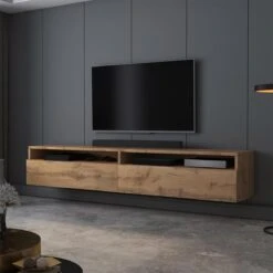 Meuble TV - REDNAW - 180 Cm - Chêne Wotan