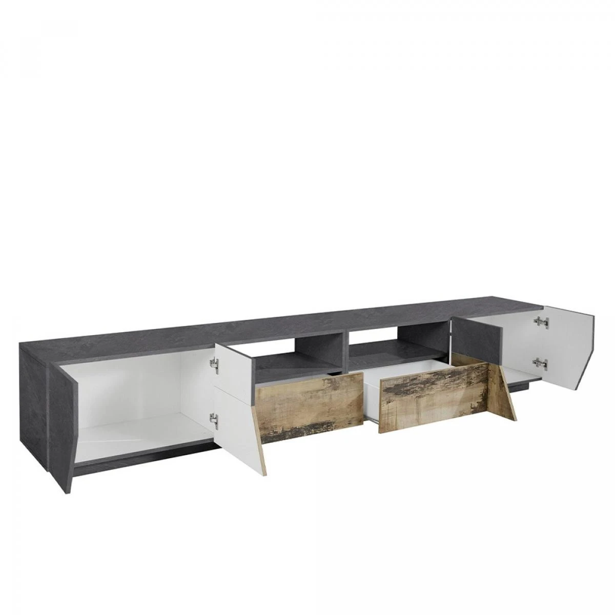 Meuble TV Salon Cuisine 260x43cm Design Moderne More Report – Image 4