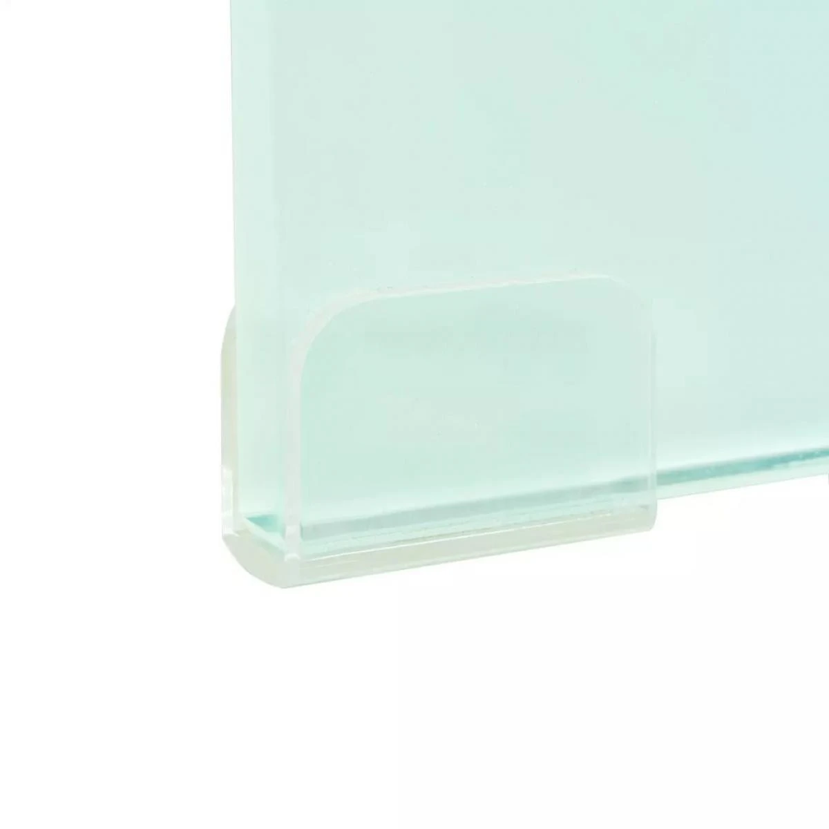 Meuble TV/ Support Pour Moniteur 80 X 30 X 13 Cm Verre Blanc - Blanc – Image 4