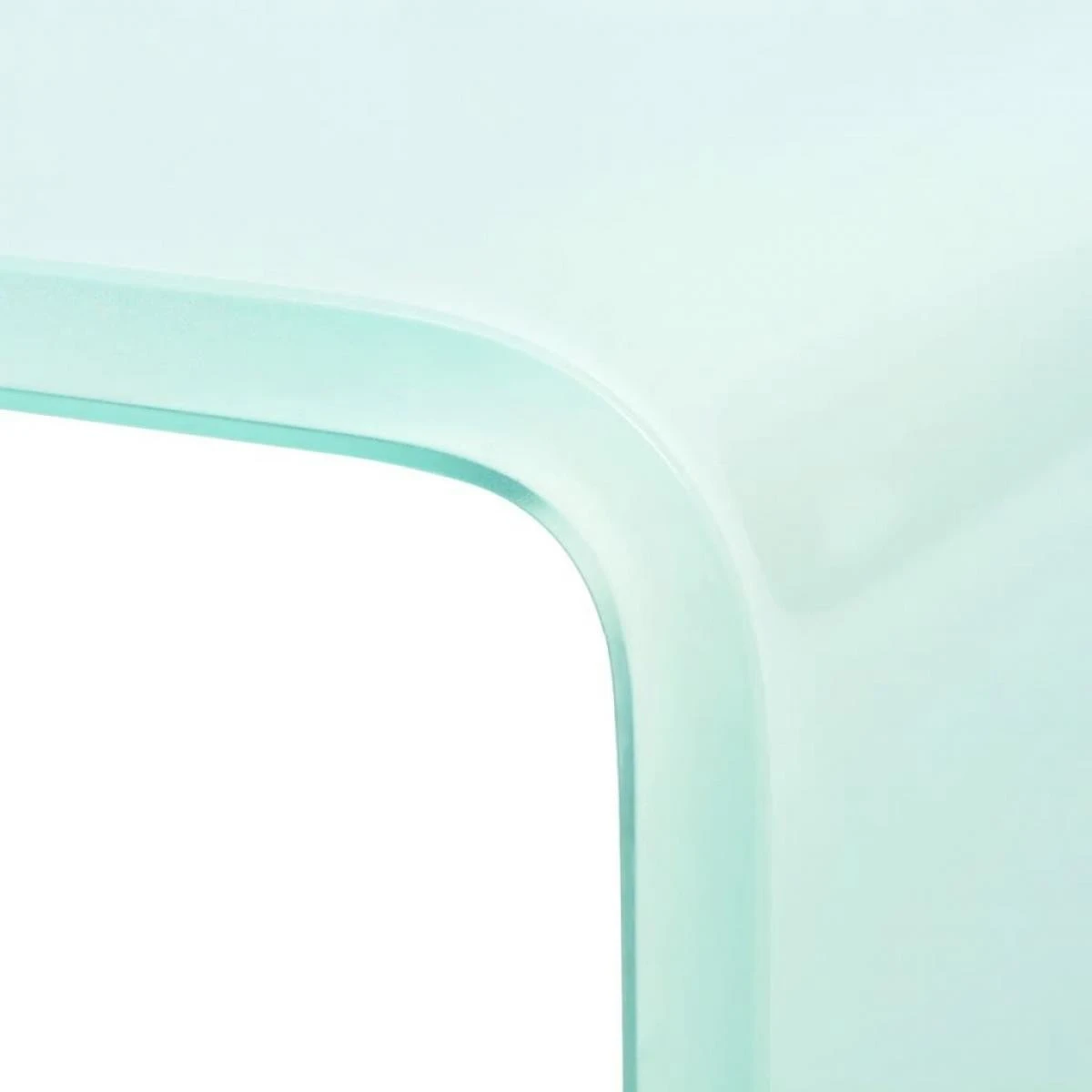 Meuble TV/ Support Pour Moniteur 80 X 30 X 13 Cm Verre Blanc - Blanc – Image 5