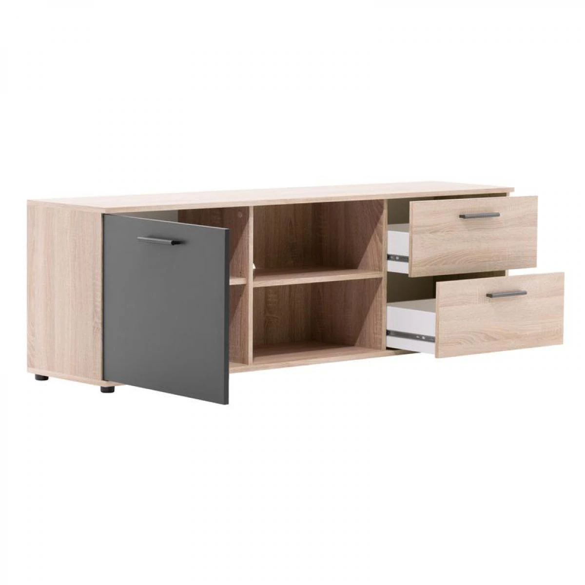 Meuble TV TOLEDO Décor Chêne Sonoma/gris – Image 3