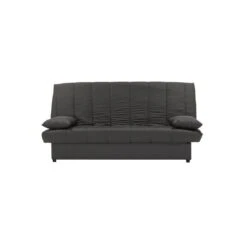MILA Banquette Clic Clac 3 Places - Tissu Anthracite - Slyle Contempor...