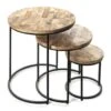 Rousseau Ensemble De Tables D'appoint 3 Pcs Leo Bois De Mangolia