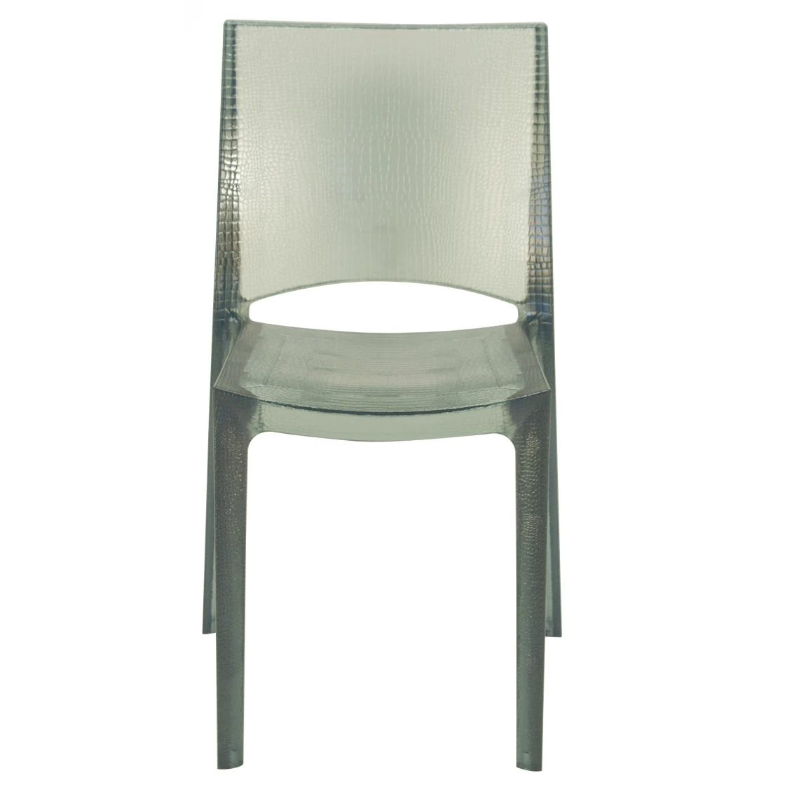 Chaise Design Grise Claire Fumée Transparente NILO