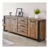 Buffet Industriel Couleur Bois Foncé ONNIX