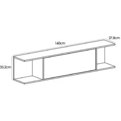Set De Meuble TV Et 1 étagère Murale Coloris Chêne Cambrian/graphit... 7 Set De Meuble TV Et 1 étagère Murale Coloris Chêne Cambrian/graphit... -Womo Design Boutique set de meuble tv et 1 etagere murale coloris chene cambriangraphite longueur 180 x profondeur 396 x hauteur 49 cm 13582218 37249578 1140x1140
