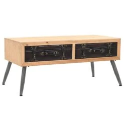 Table Basse Bois Massif De Sapin 115 X 55 X 50 Cm - Brun - Meubles/Tab...