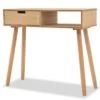 Table Console Bois De Pin Massif 80 X 30 X 72 Cm Marron - Brun