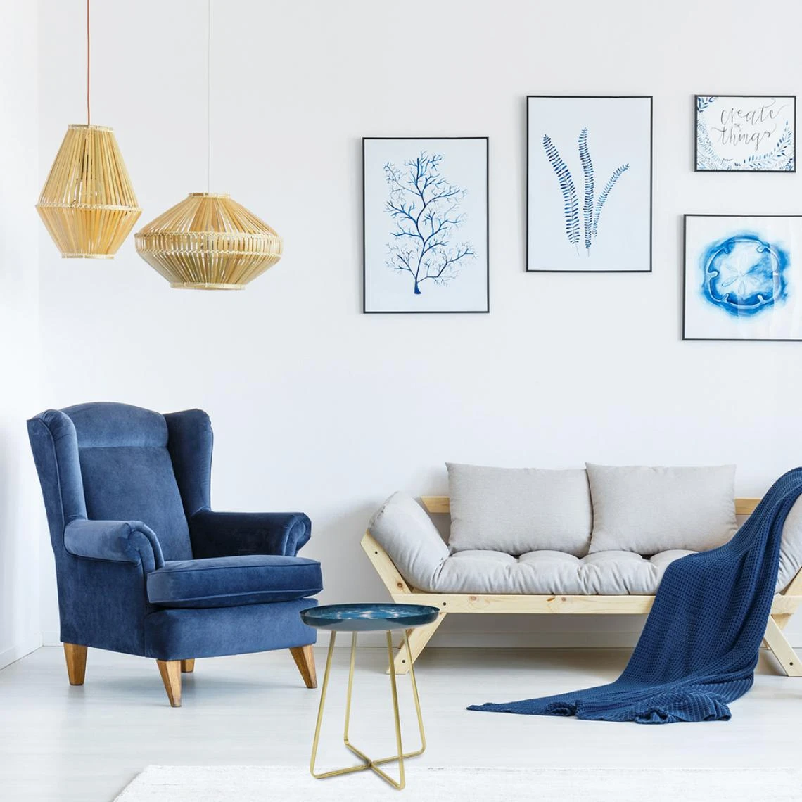 Table D'appoint Bleu WORCESTER – Image 10