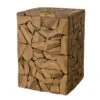 Table D'appoint Carrée Mozaïc 30x30cm Bois Teck Dalian