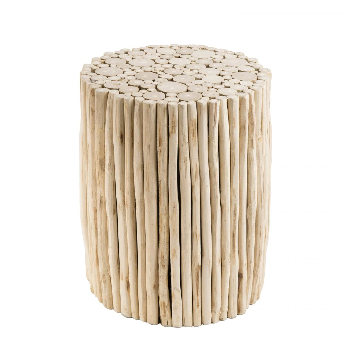 Table D'Appoint CLARA Ronde Bois Nature Petites Branches – Image 7