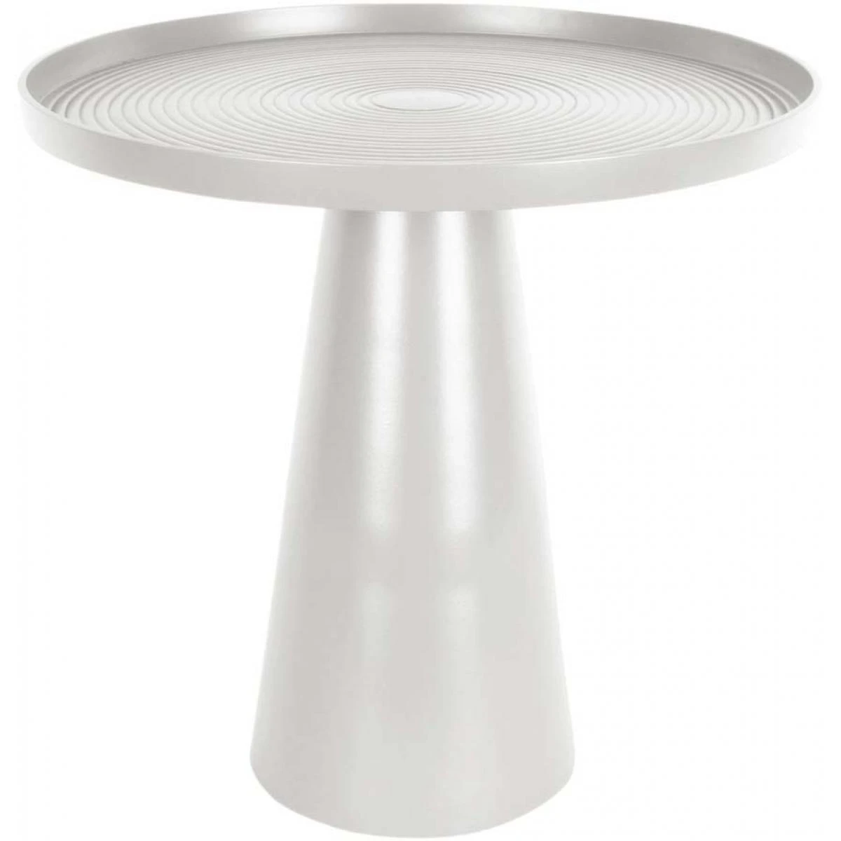 Leitmotiv Table D'appoint En Aluminium Force 40 X 37.5 Cm Ivoire.