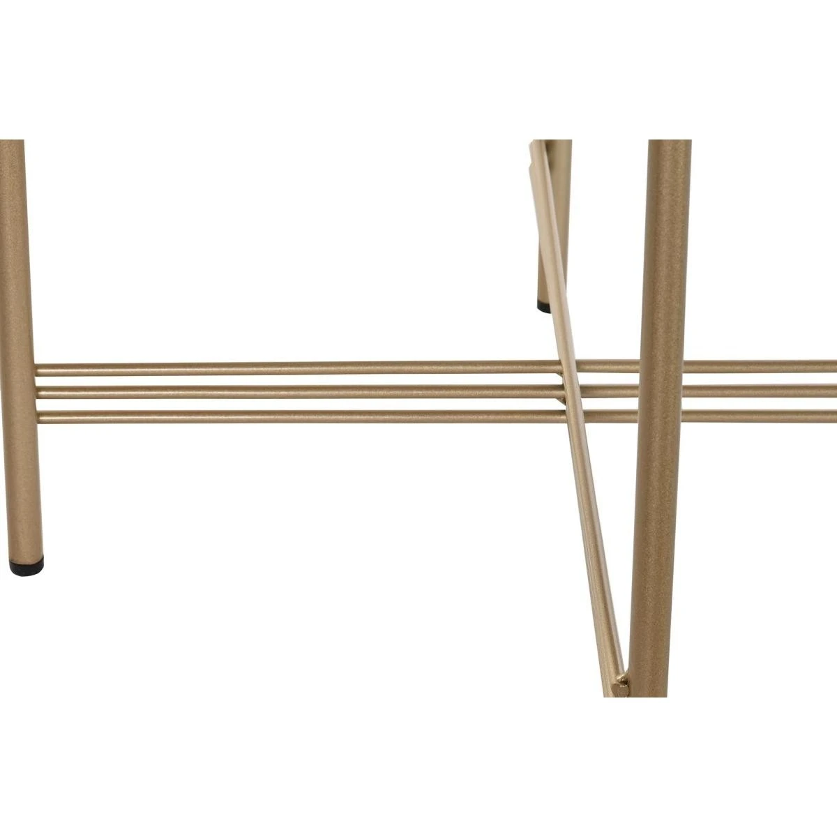 Table D'appoint En Marbre Et Métal Coloris Blanc Doré - Diamètre 65... – Image 3