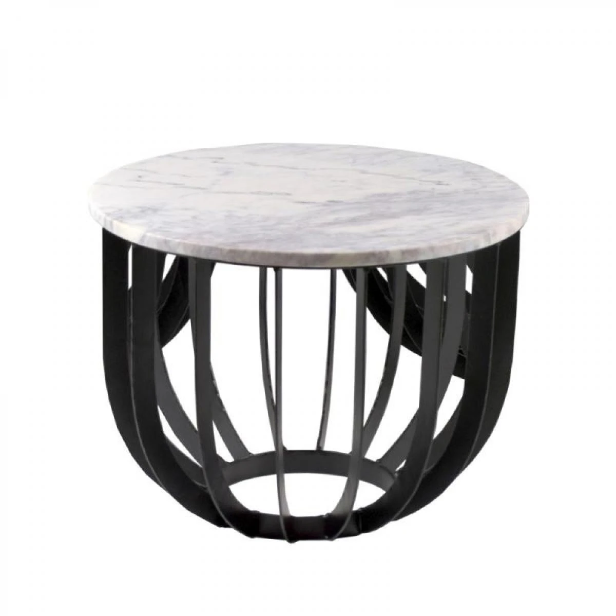Table D'appoint Ronde Marbre/Fer - BEREDI