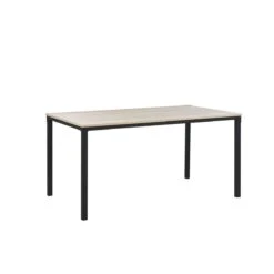 Table De Salle Ă Manger Effet Bois Clair / Noir 150 X 90 Cm HOCKLEY