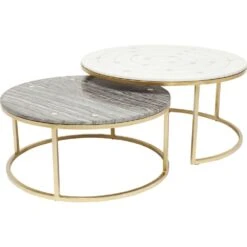 Tables D'appoint Mystic Rondes Set De 2 Kare Design