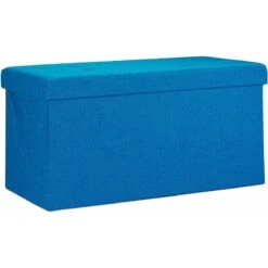 Tabouret Banquette Pouf De Rangement Pliant Coffre Repose-pieds 76 Cm ...