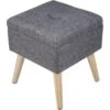 Tabouret D'assise En Lin Avec Rangement Gris Foncé 19_0000505