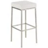 Tabouret De Bar Design Moderne Assise Confortable En Similicuir Blanc ...
