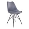 Chaise Gris OSLO Pieds Noir