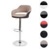Tabouret De Bar HWC-F16, Tabouret Pivotant, Avec Dossier Simili Cuir ~...